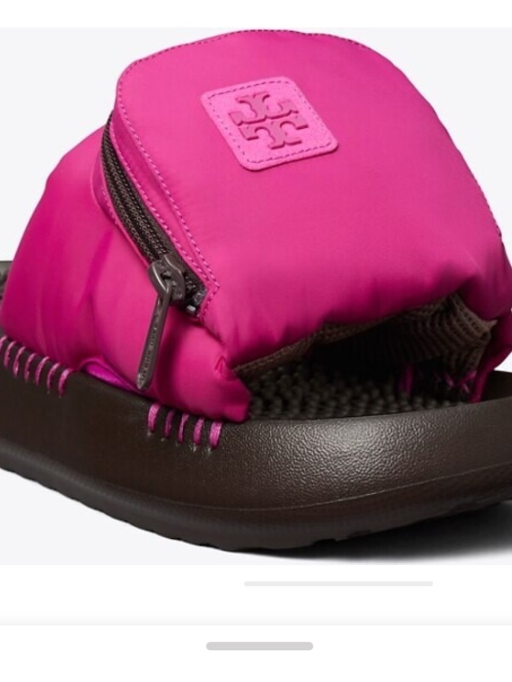 TOR BURCH Pink Slide zip pocket   Sandals with Padded Strap - Picture 10 of 16